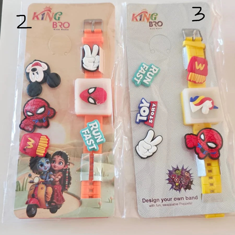 DIY Charm Rakhi Band with Changeable Charms for Kids (Check Images for designs)